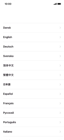 Press the required language.