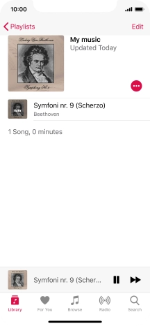 Press the song title.