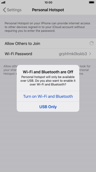 If Wi-Fi is turned off, press Turn on Wi-Fi and Bluetooth.