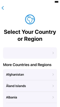 Press the required country or area.