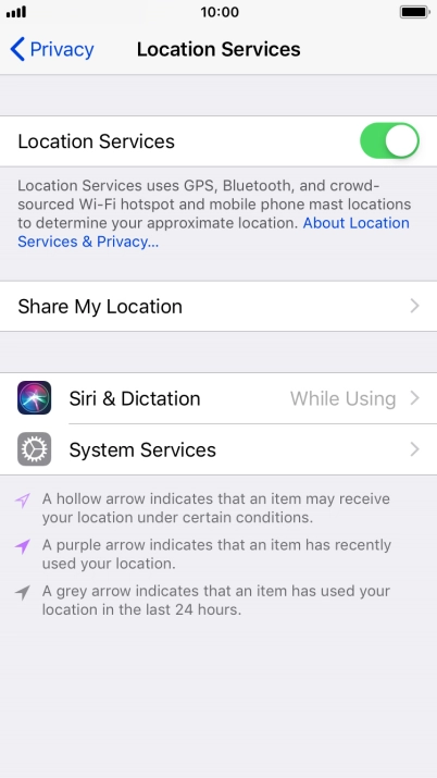 Press the required app.
