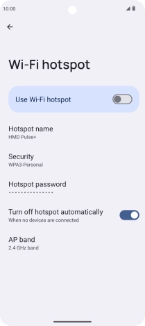 Press Hotspot password. Press Hotspot password.