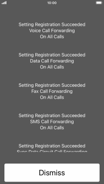 Press Dismiss. Press Dismiss.