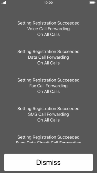 Press Dismiss. Press Dismiss.