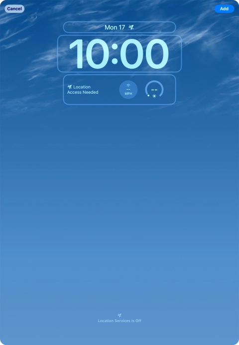 To customise the way the lock screen date is displayed, press the date widget and follow the instructions on the screen to select the required widget display mode.