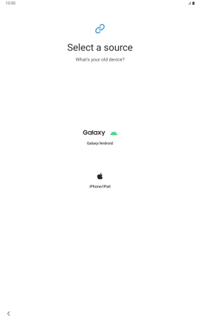 Press the required setting and follow the instructions on the screen to transfer the content from another device. Press the required setting and follow the instructions on the screen to transfer the content from another device.