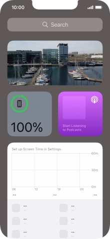Slide your finger upwards on the screen.