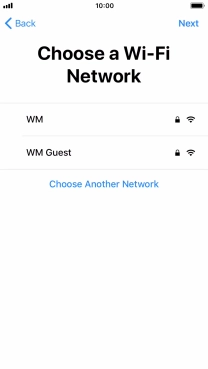 Press the required Wi-Fi network.