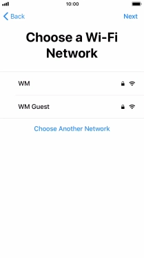 Press the required Wi-Fi network.