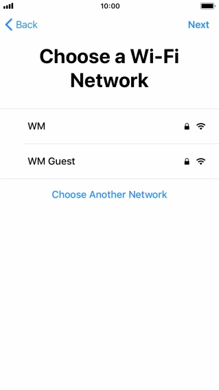 Press the required Wi-Fi network.