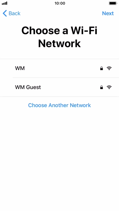 Press the required Wi-Fi network.