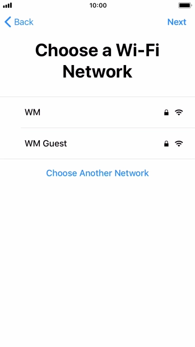 Press the required Wi-Fi network.