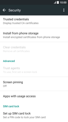 Press Set up SIM card lock.