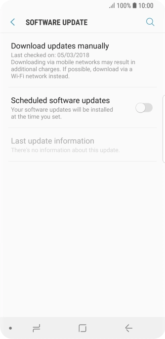 Press Download updates manually. If a new software version is available, it's displayed. Follow the instructions on the screen to update the phone software.
