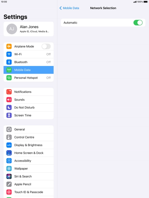Press the indicator next to 