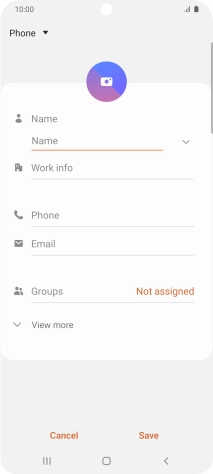 Press Name and key in the required name.