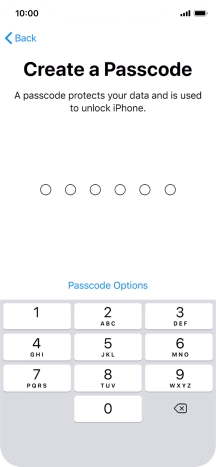 Press Passcode Options.