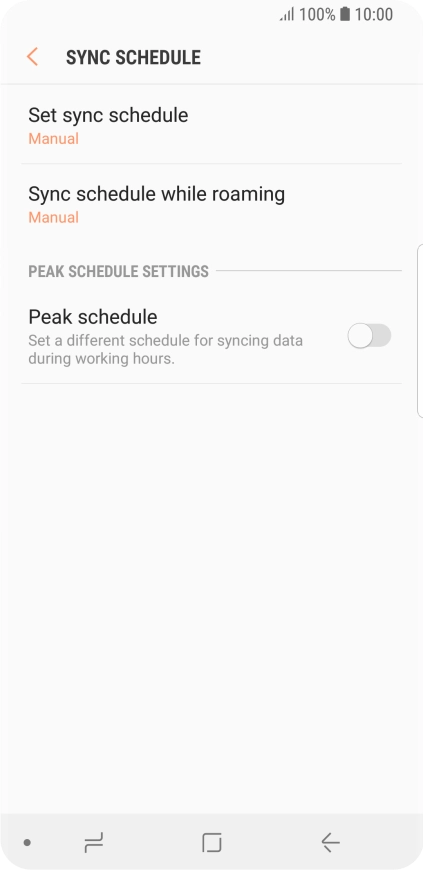 Press Set sync schedule.