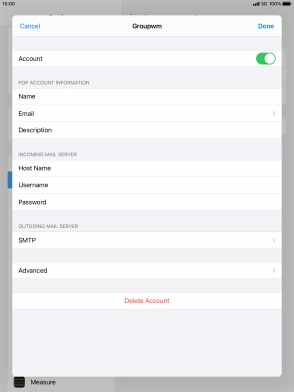 Press SMTP. Press SMTP.