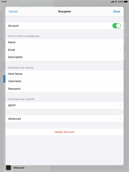 Press SMTP. Press SMTP.
