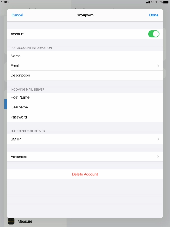 Press SMTP. Press SMTP.