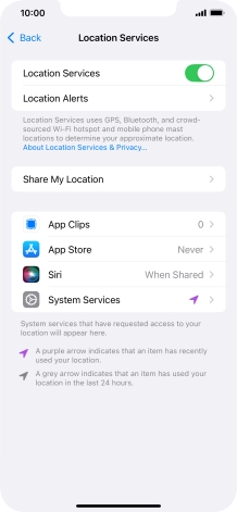 Press the required app.