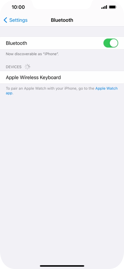 Press the required Bluetooth device and follow the instructions on the screen to pair the device with your phone.