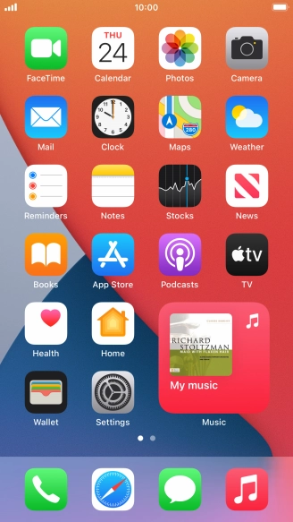 If you're using a Widget Stack: slide up or down on the stack to select the required widget.