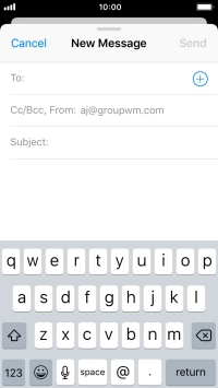 Press To and key in the first letters of the recipient's name.