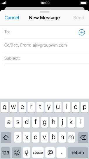 Press To and key in the first letters of the recipient's name.