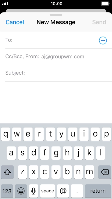 Press To and key in the first letters of the recipient's name.