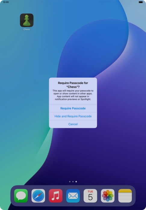 Press Require Passcode.
