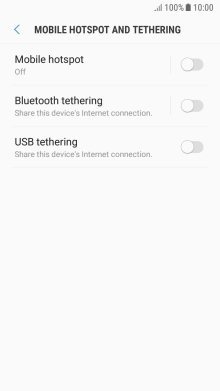 Press Mobile hotspot.