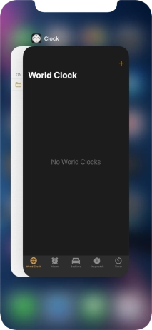 Slide upwards on the required application to end it.