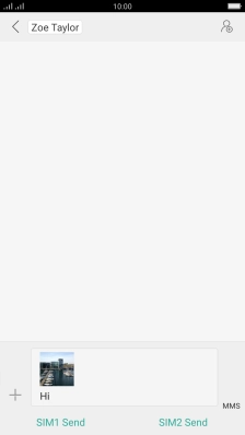 Press ‹SIM› Send when you've written your picture message.