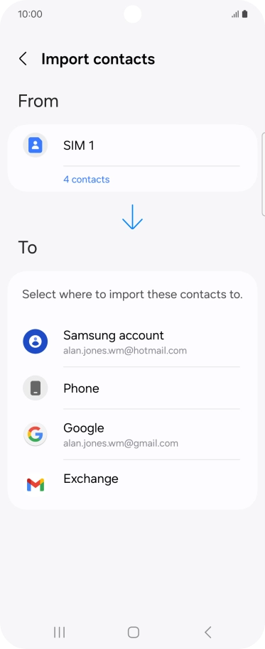 Press the required Google account. Press the required Google account.