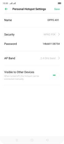 Press the field next to 