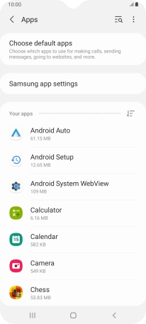Press the required app.
