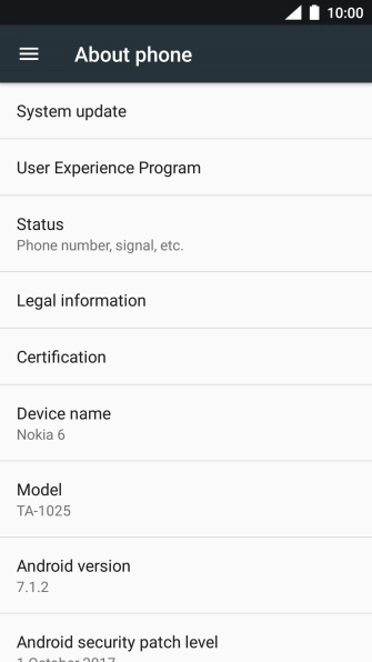 Press System update. If a new software version is available, it's displayed. Follow the instructions on the screen to update the phone software.