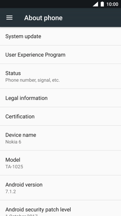 Press System update. If a new software version is available, it's displayed. Follow the instructions on the screen to update the phone software.
