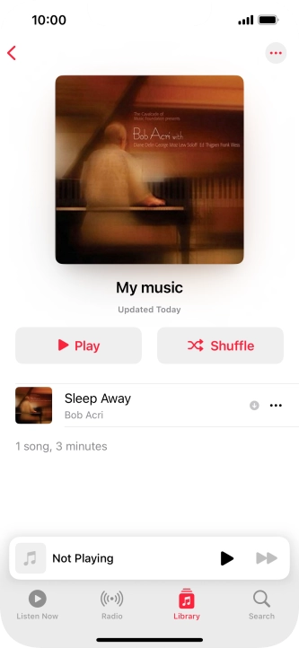 Go to the required category or playlist and press the required audio file.