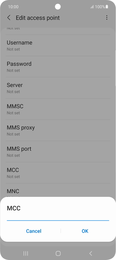 Key in 505 and press OK.
