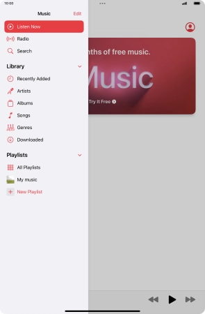 Press the required playlist.