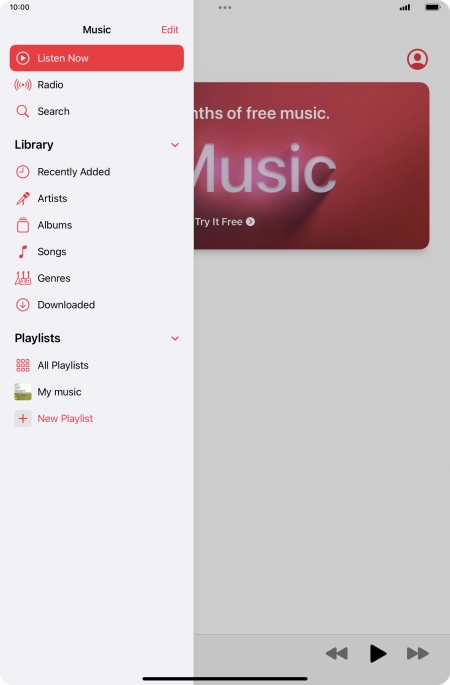 Press the required playlist.