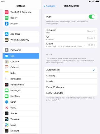 Press the indicator next to 