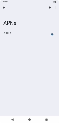 Press the new data connection icon.
