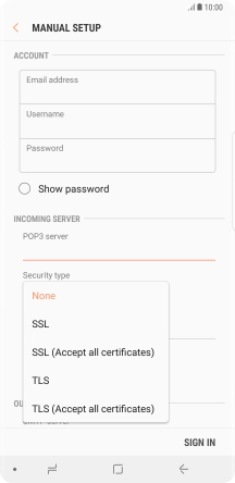 Press None to turn off the function.