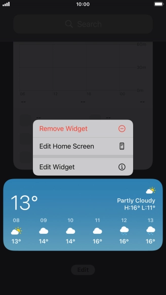 Press Remove Widget.