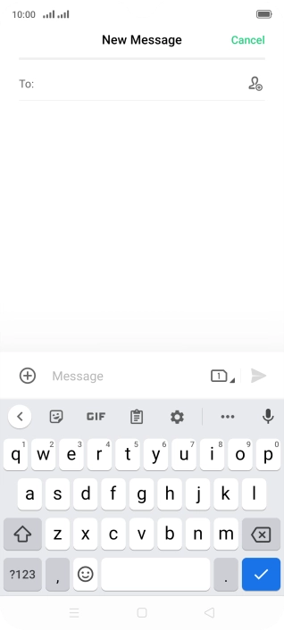 Press the field next to 
