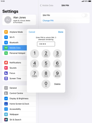 Key in your PIN and press Done.